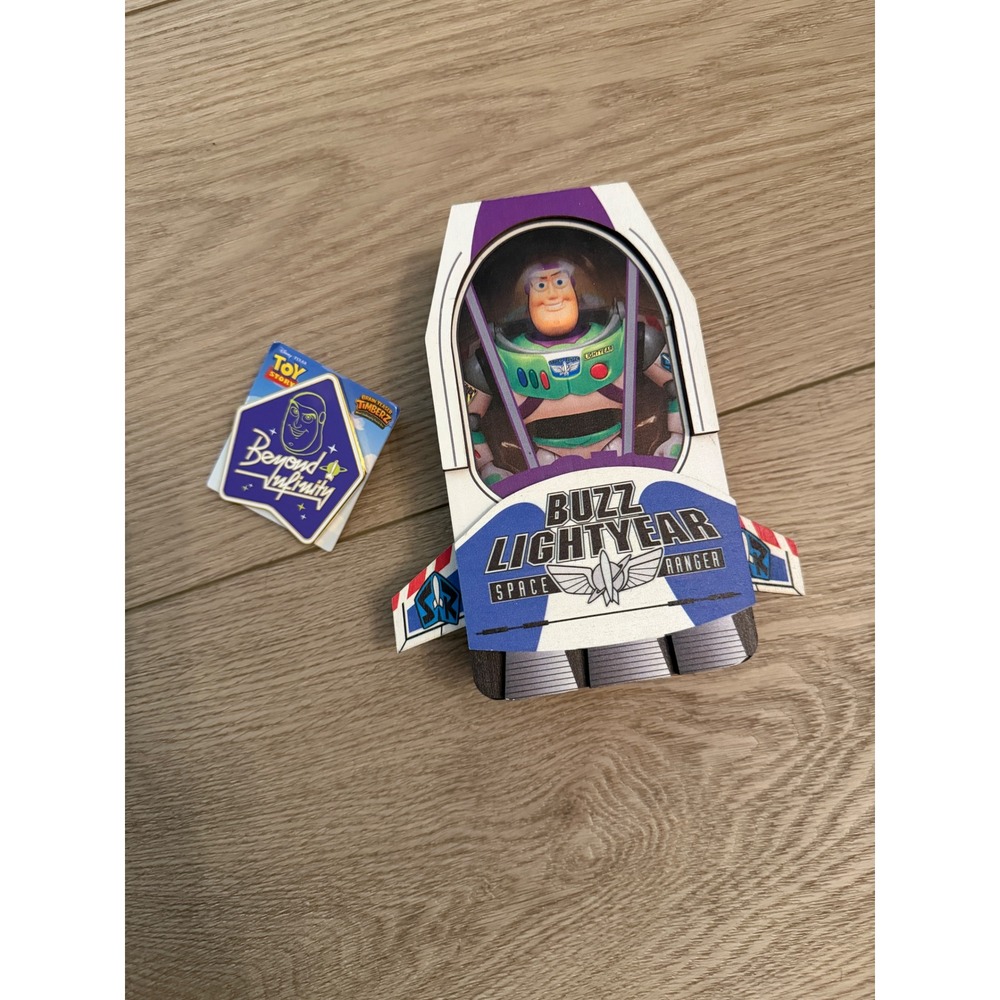 Disney Pixar Toy Story Buzz Lightyear Timberz 3D Wood Puzzle & Pin Set